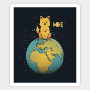 World Domination Planet Earth Mine by Tobe Fonseca Sticker